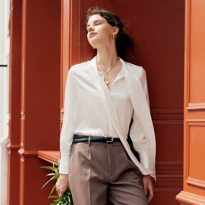 dongguan womenwear factory, dongguan womenwear silk blouse  supplier