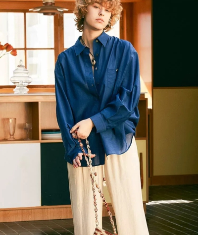 dongguan womenwear factory, dongguan womenwear silk blouse  supplier