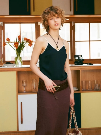 dongguan womenwear factory, dongguan womenwear  silk top  supplier