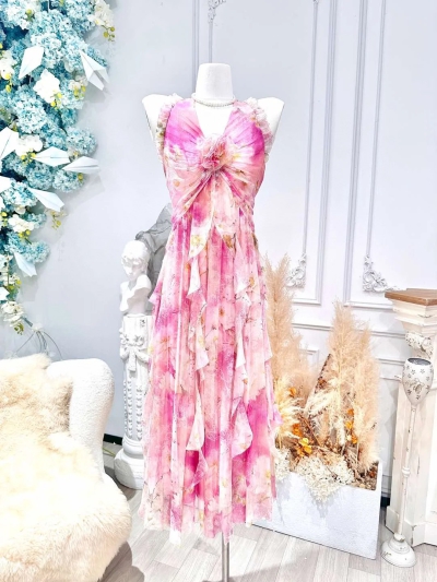 dongguan dress factory, dongguan dress floral dress  supplier