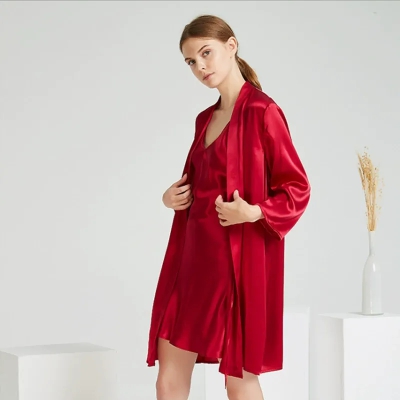 dongguan loungewear factory, dongguan loungewear  silk robe pajamas  supplier