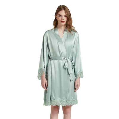 dongguan loungewear factory, dongguan loungewear  silk robe pajamas  supplier