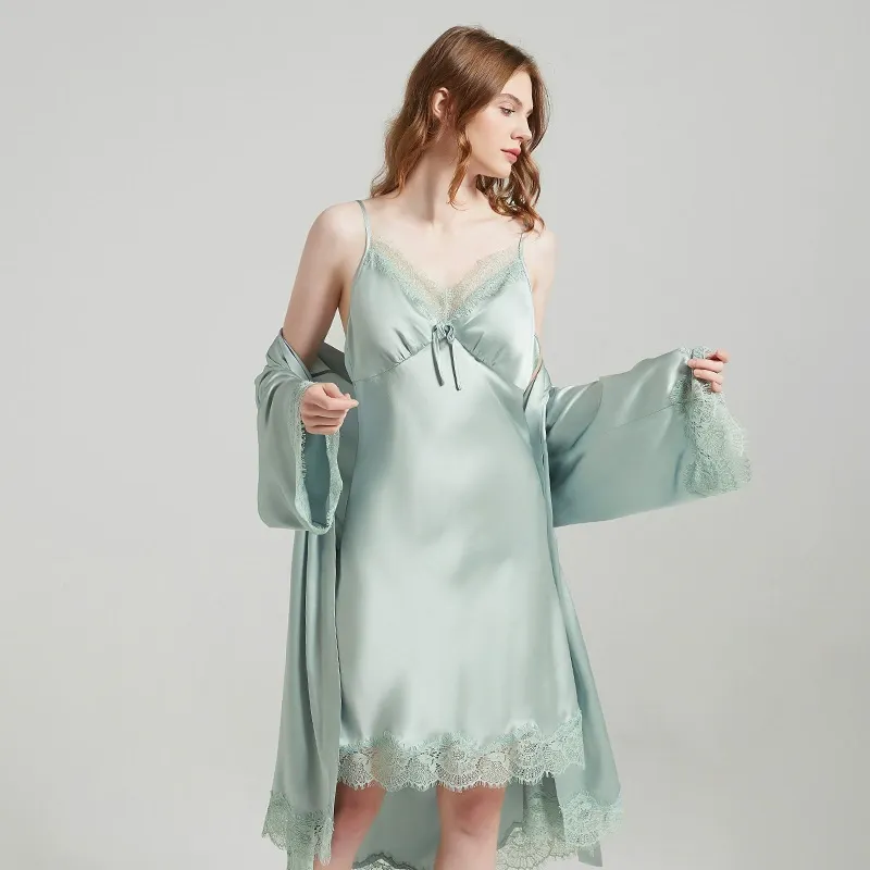 dongguan loungewear factory, dongguan loungewear  silk robe pajamas  supplier
