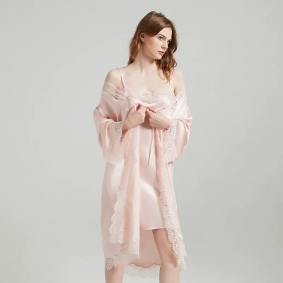 dongguan loungewear factory, dongguan loungewear  silk robe pajamas  supplier