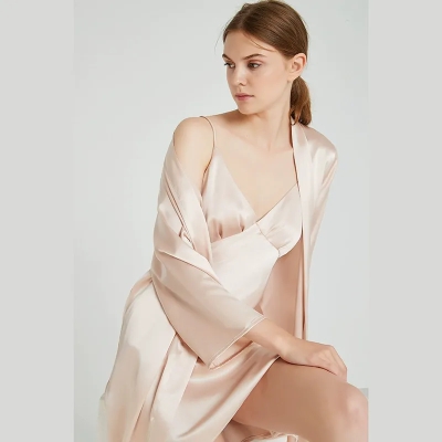 dongguan loungewear factory, dongguan loungewear silk robe pajamas  supplier