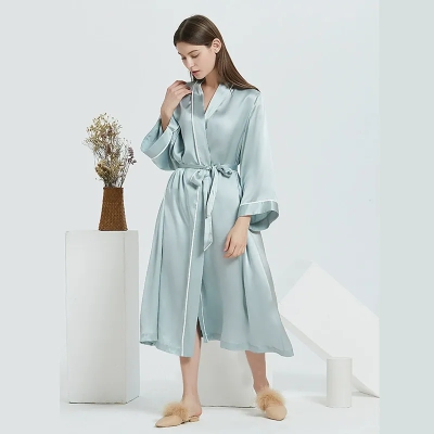 dongguan loungewear factory, dongguan loungewear  silk robe pajamas  supplier
