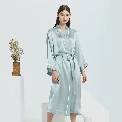 dongguan loungewear factory, dongguan loungewear silk robe pajamas  supplier