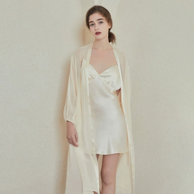 dongguan loungewear factory, dongguan loungewear silk robe pajamas  supplier