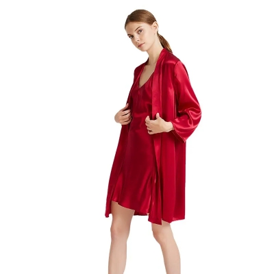 dongguan loungewear factory, dongguan loungewear  silk robe pajamas  supplier
