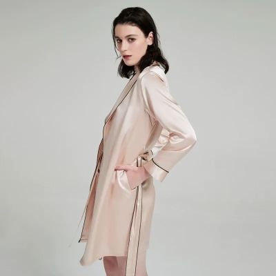 dongguan loungewear factory, dongguan loungewear  silk robe pajamas  supplier