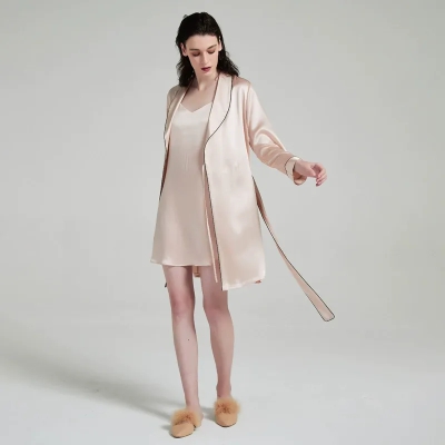 dongguan loungewear factory, dongguan loungewear  silk robe pajamas  supplier