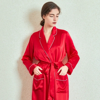 dongguan loungewear factory, dongguan loungewear  silk robe pajamas  supplier