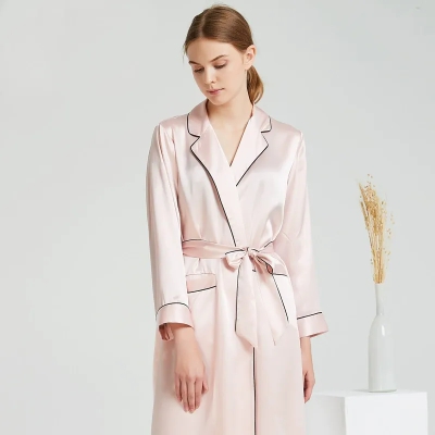 dongguan loungewear factory, dongguan loungewear silk robe pajamas  supplier