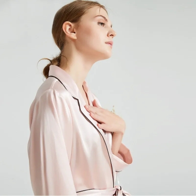 dongguan loungewear factory, dongguan loungewear  silk robe pajamas  supplier