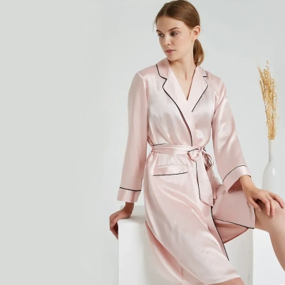 dongguan loungewear factory, dongguan loungewear  silk robe pajamas  supplier
