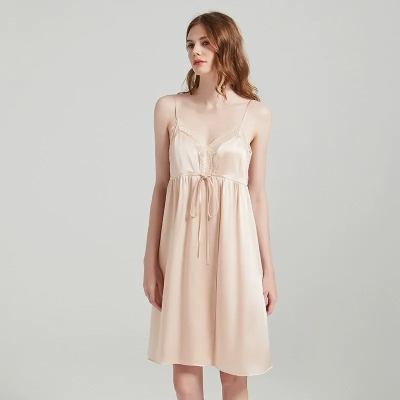 dongguan loungewear factory, dongguan loungewear  silk slip dress  supplier