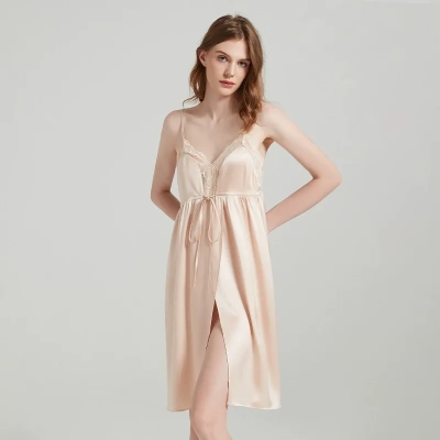 dongguan loungewear factory, dongguan loungewear  silk slip dress  supplier