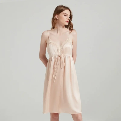 dongguan loungewear factory, dongguan loungewear  silk slip dress  supplier