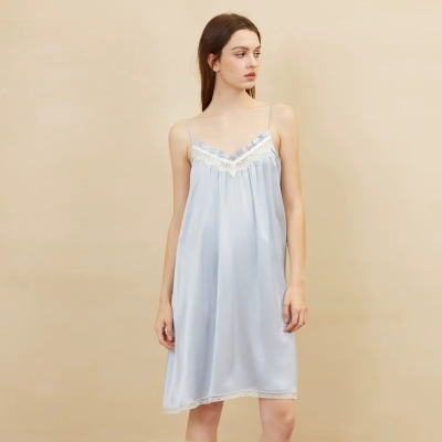 dongguan loungewear factory, dongguan loungewear  silk slip dress  supplier