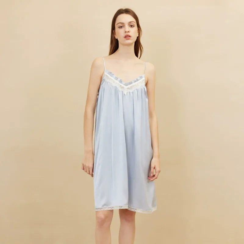 dongguan loungewear factory, dongguan loungewear  silk slip dress  supplier