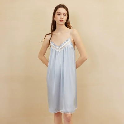 dongguan loungewear factory, dongguan loungewear  silk slip dress  supplier