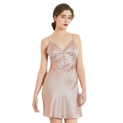 dongguan loungewear factory, dongguan loungewear  silk slip dress  supplier