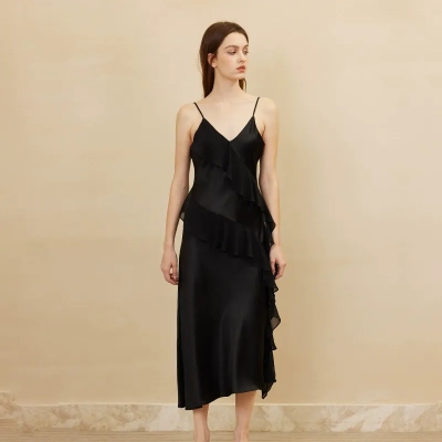 dongguan loungewear factory, dongguan loungewear  silk slip dress  supplier