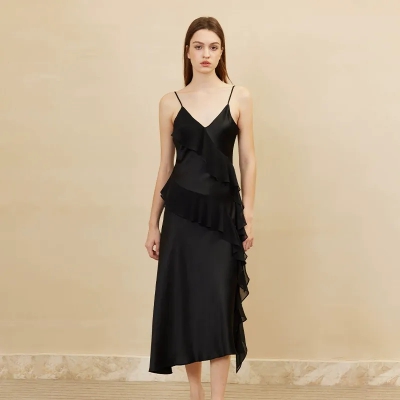 dongguan loungewear factory, dongguan loungewear  silk slip dress  supplier