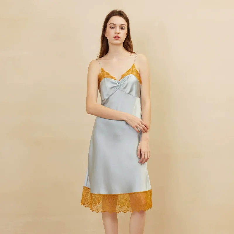 dongguan loungewear factory, dongguan loungewear  silk slip dress  supplier