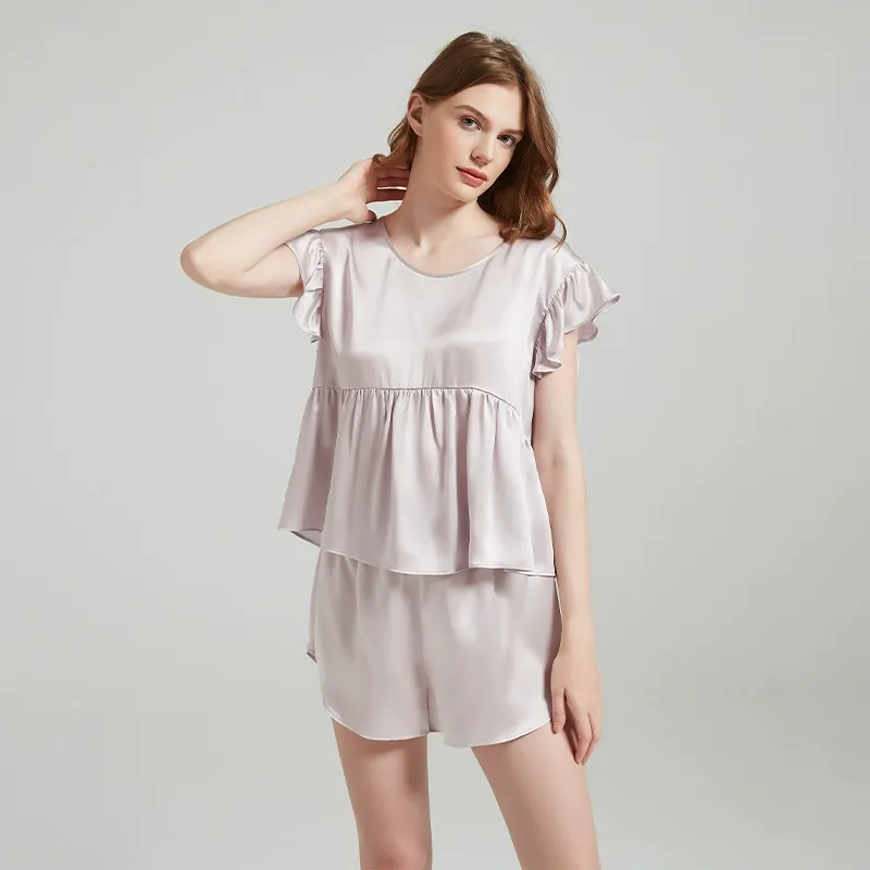 dongguan loungewear factory, dongguan loungewear  silk women suits  supplier