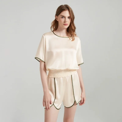 dongguan loungewear factory, dongguan loungewear silk women suits  supplier