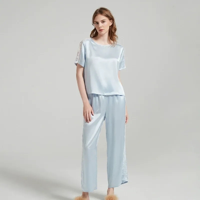 dongguan loungewear factory, dongguan loungewear  silk women suits  supplier