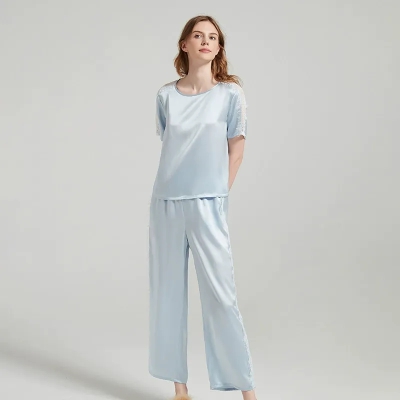 dongguan loungewear factory, dongguan loungewear  silk women suits  supplier