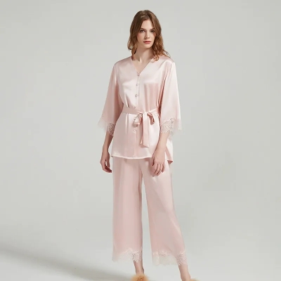 dongguan loungewear factory, dongguan loungewear  silk women suits  supplier