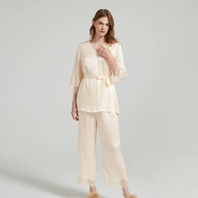 dongguan loungewear factory, dongguan loungewear  silk women suits  supplier