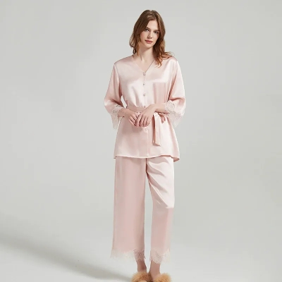 dongguan loungewear factory, dongguan loungewear  silk women suits  supplier
