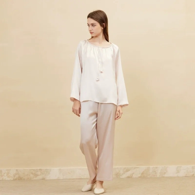 dongguan loungewear factory, dongguan loungewear  silk women suits  supplier