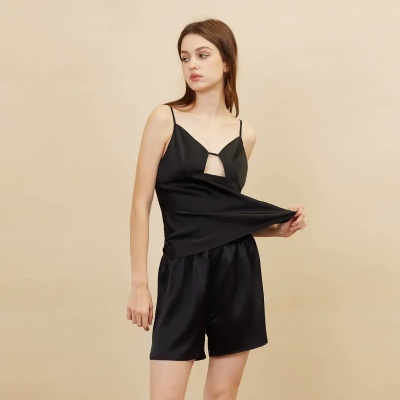 dongguan loungewear factory, dongguan loungewear silk women suits  supplier