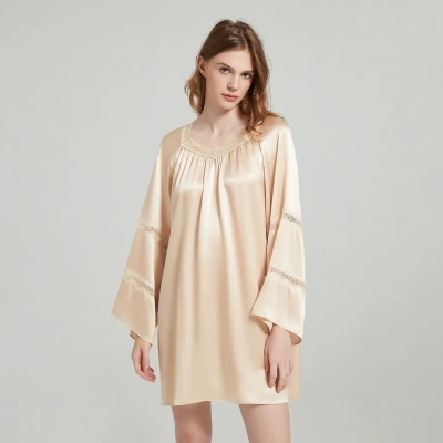 dongguan loungewear factory, dongguan loungewear silk sleep dress  supplier