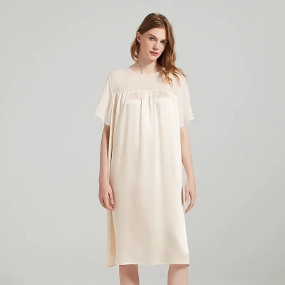 dongguan loungewear factory, dongguan loungewear silk sleep dress  supplier