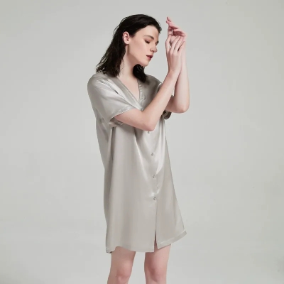 dongguan loungewear factory, dongguan loungewear  silk sleep dress  supplier