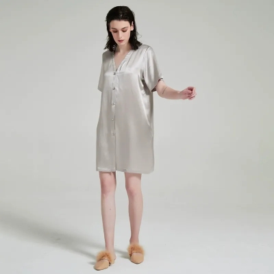dongguan loungewear factory, dongguan loungewear silk sleep dress  supplier