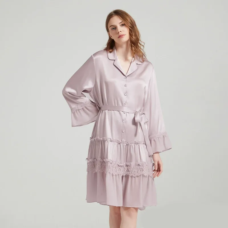 dongguan loungewear factory, dongguan loungewear  silk sleep dress  supplier