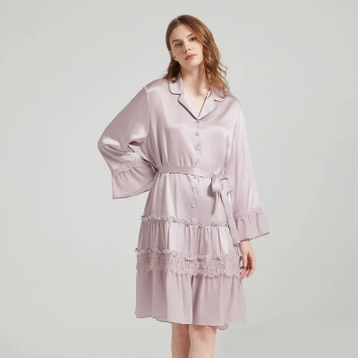 dongguan loungewear factory, dongguan loungewear silk sleep dress  supplier